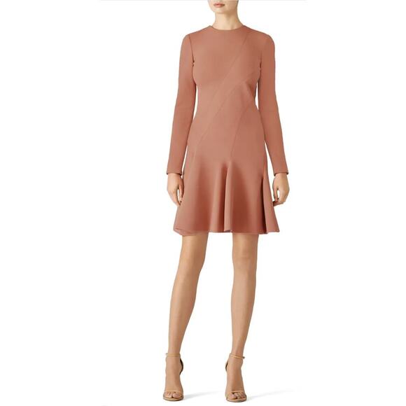 Carven Dresses & Skirts - Carven Bois De Rose Crepe Hourglass Crew Dress SZ 38
